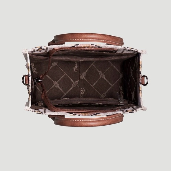 NWT Wrangler Western Boho Aztec Tote Bag/Crossbody + Dustbag WG2202-8120SCF - Picture 12 of 12